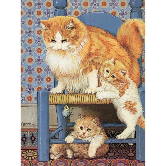 Other - Cat Lovers Greeting Card Gold Hair Mommy Cat Kittens Blank Cats Cards Collection